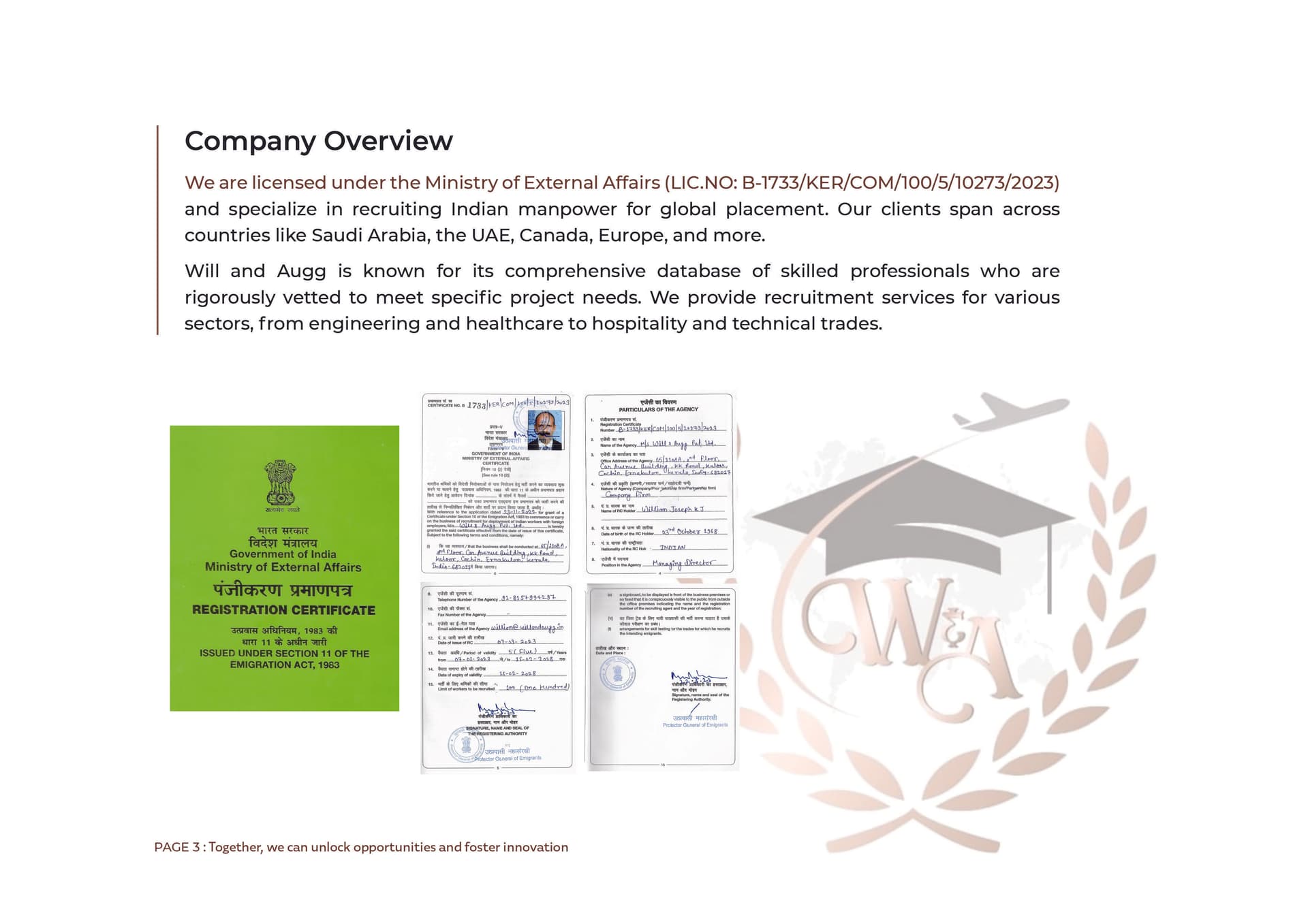 Will & Augg services — end-to-end international hiring support